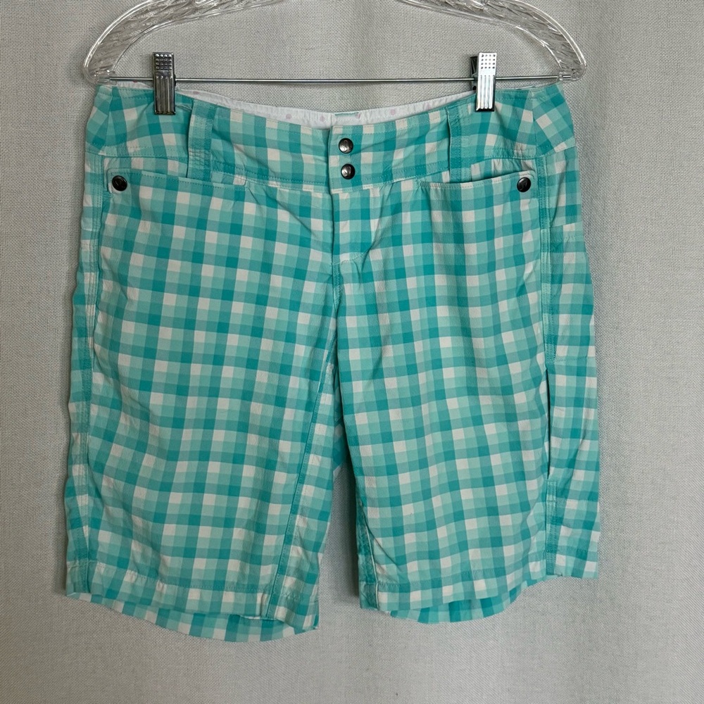 Lululemon Turquoise Plaid Women's Board Shorts-Size 6